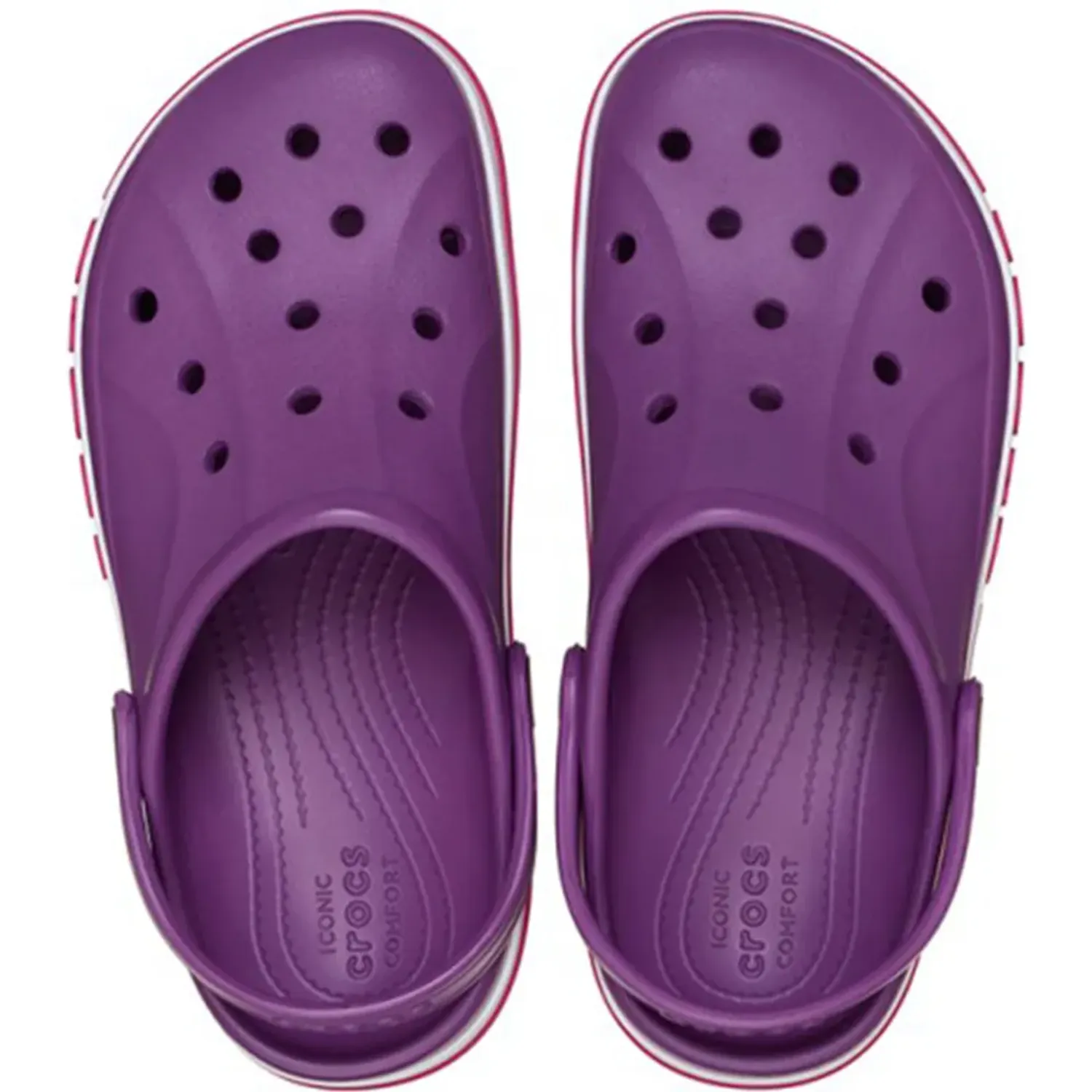 Zuecos Crocs Unisex Niños Bayaband Clog color morado | Platanitos