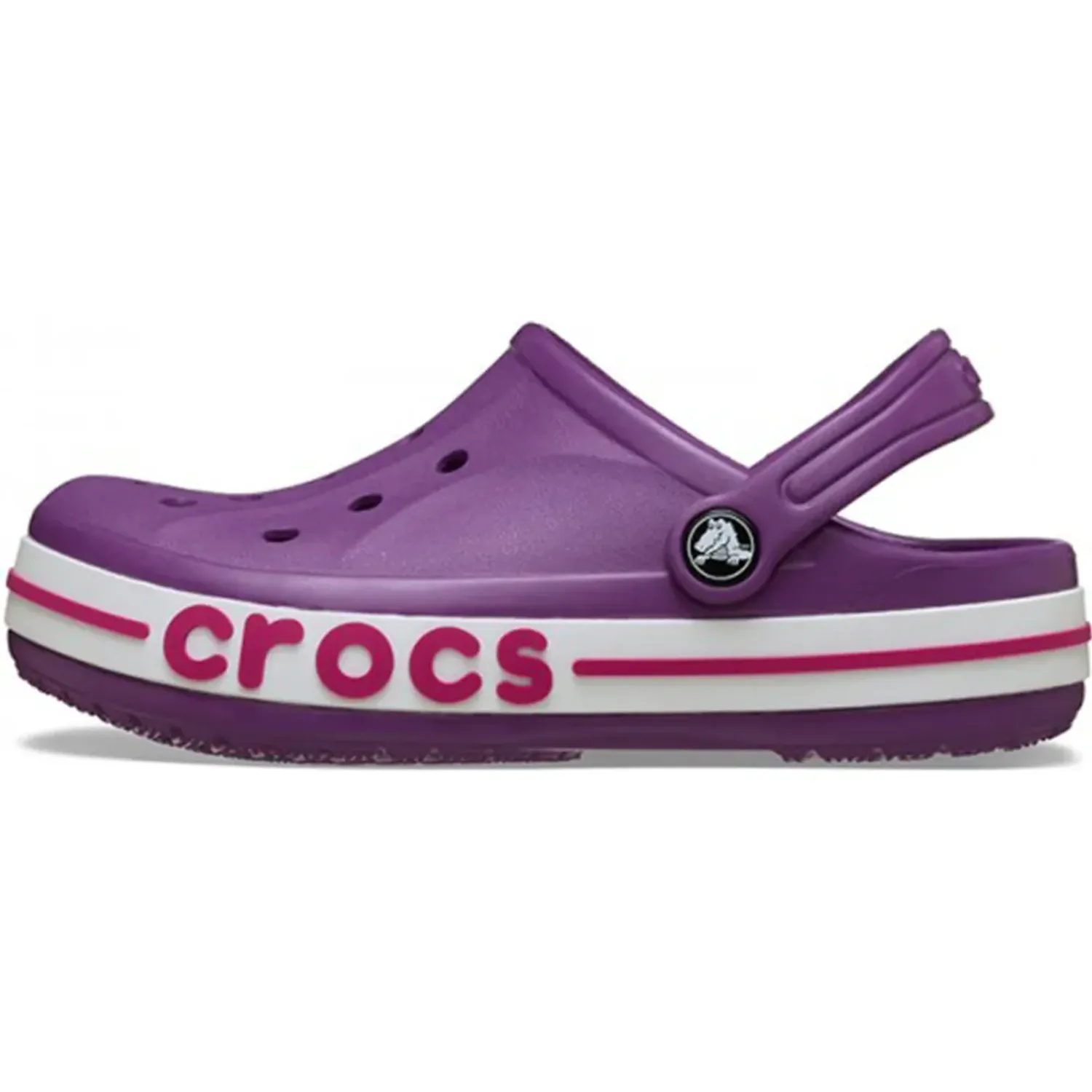 Zuecos Crocs Unisex Niños Bayaband Clog color morado | Platanitos