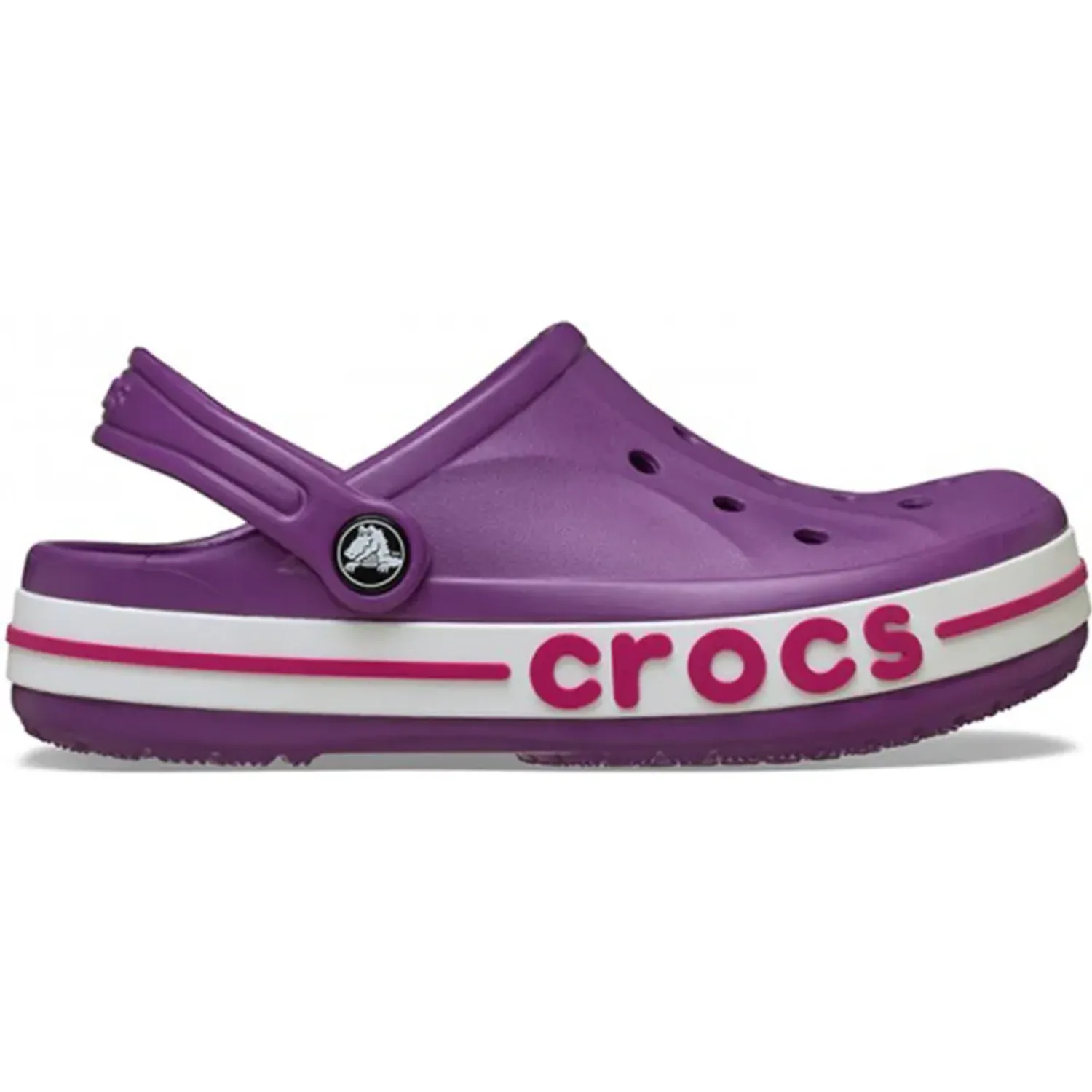 Zuecos Crocs Unisex Niños Bayaband Clog color morado | Platanitos