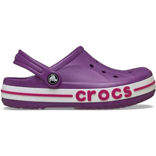 Zuecos Crocs Unisex Niños Bayaband Clog color morado | Platanitos