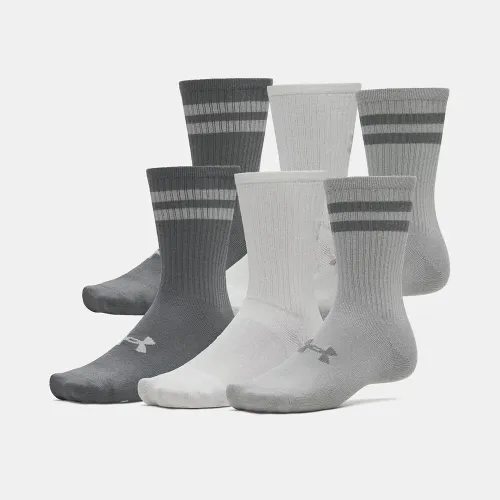 Medias Under Armour Largas Essential Unisex  - 6 Pares color blanco | Platanitos