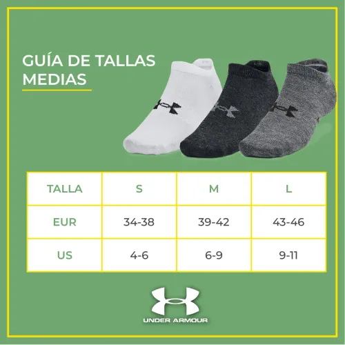 Under Armour Medias Largas Essential Unisex  - 6 Pares
