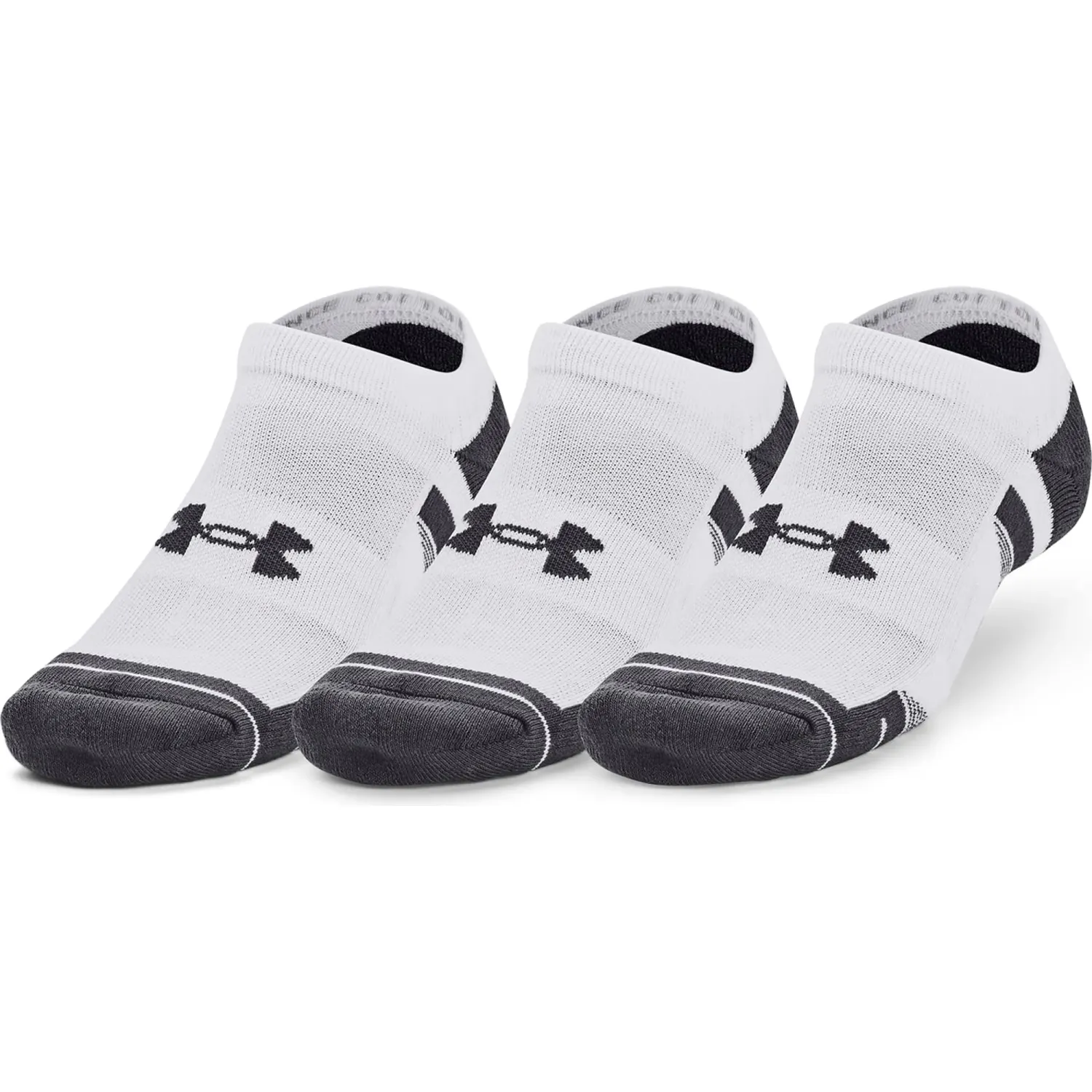 Medias Under Armour Invisibles Unisex Essential No Show - 3 Pares color blanco | Platanitos