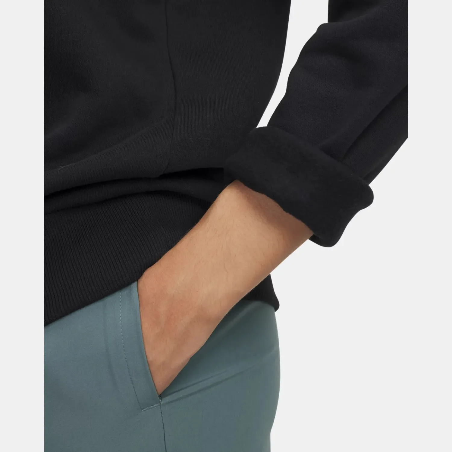 Polera Under Armour Training Mujer Rival Flc Shimmer color negro | Platanitos