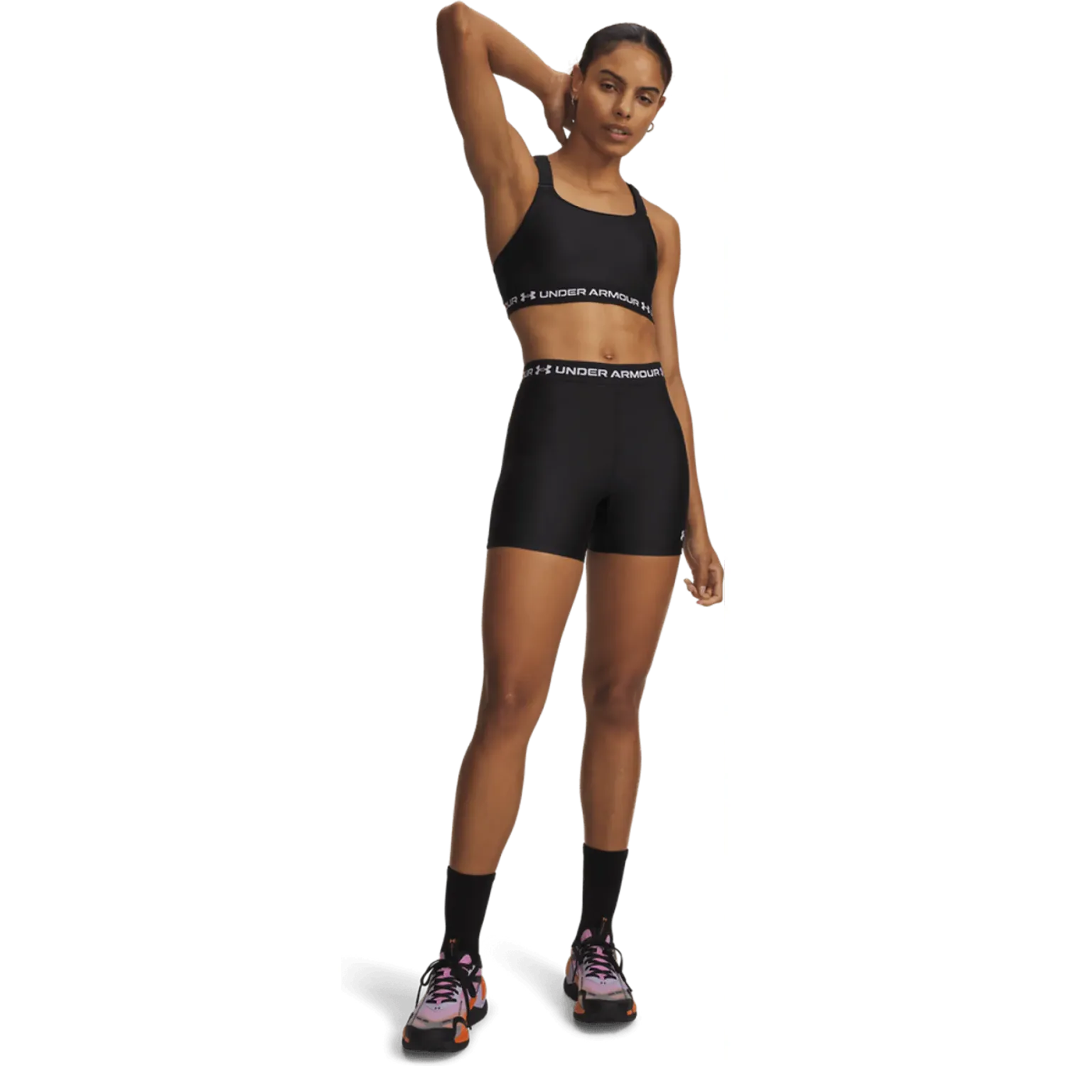 Short Under Armour Training Mujer Heatgear Middyheatgear color negro | Platanitos