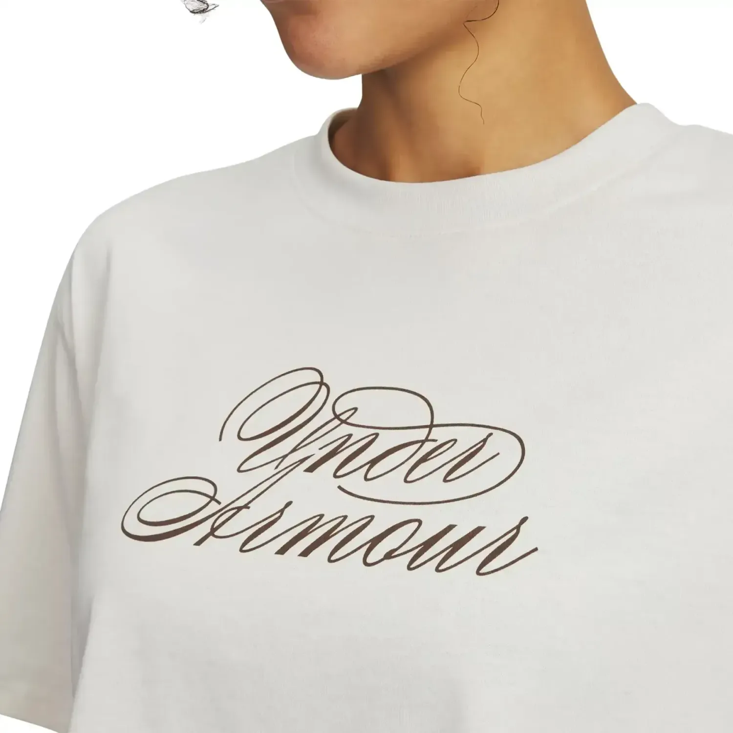 Polo Under Armour Training Mujer Scriptheart color blanco | Platanitos