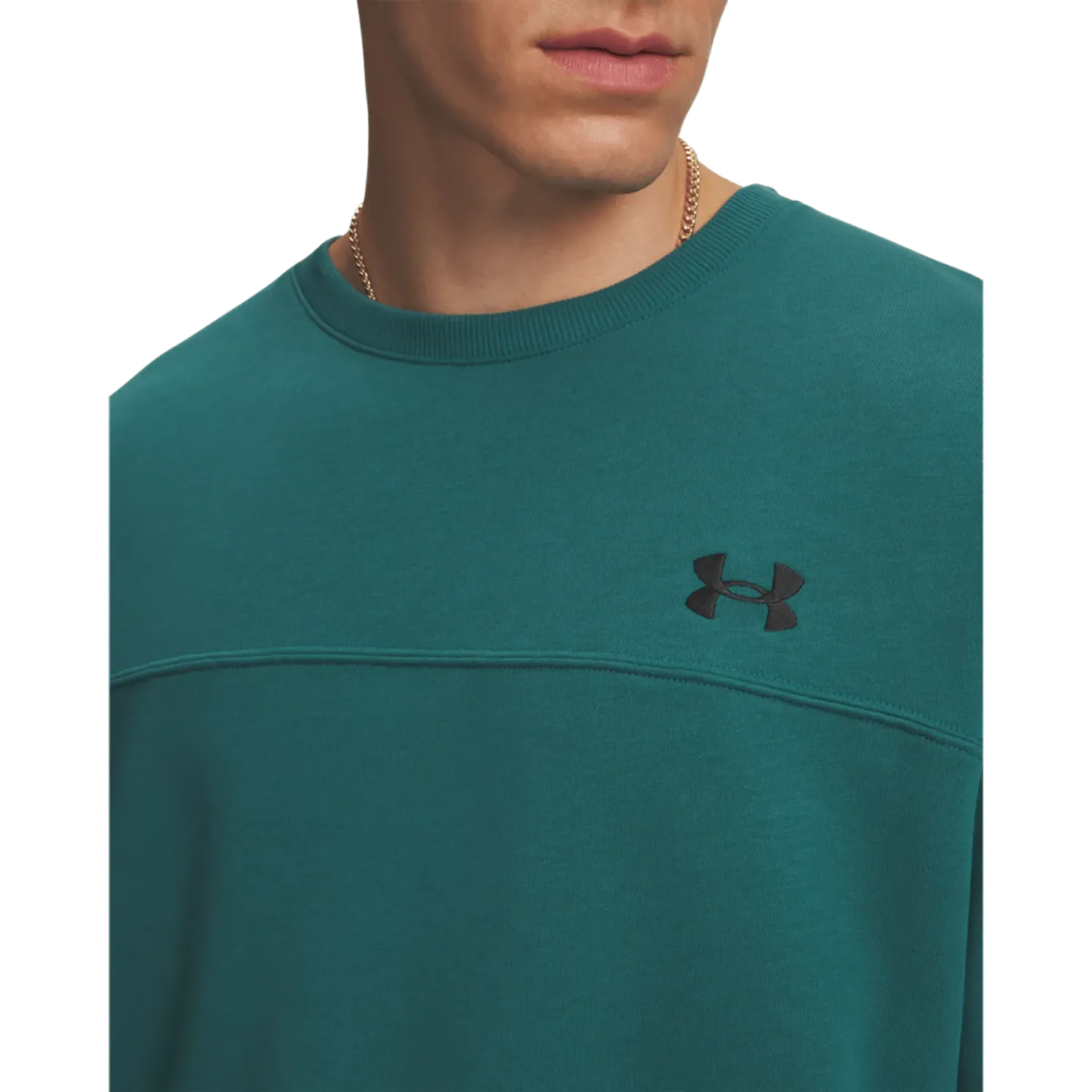 Polera Under Armour Deportiva Hombre Rival Lw Crew color verde | Platanitos