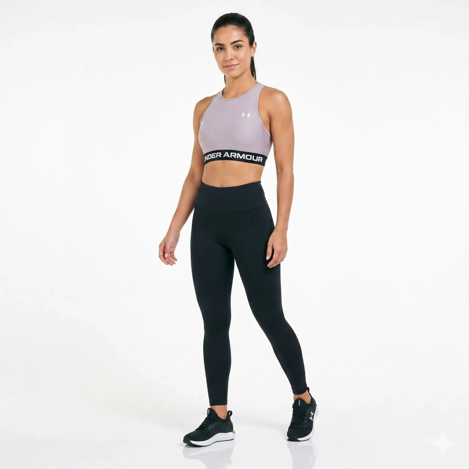 Under Armour Bividi Under Armour Training Mujer Heatgear Crop Tank color gris | Platanitos