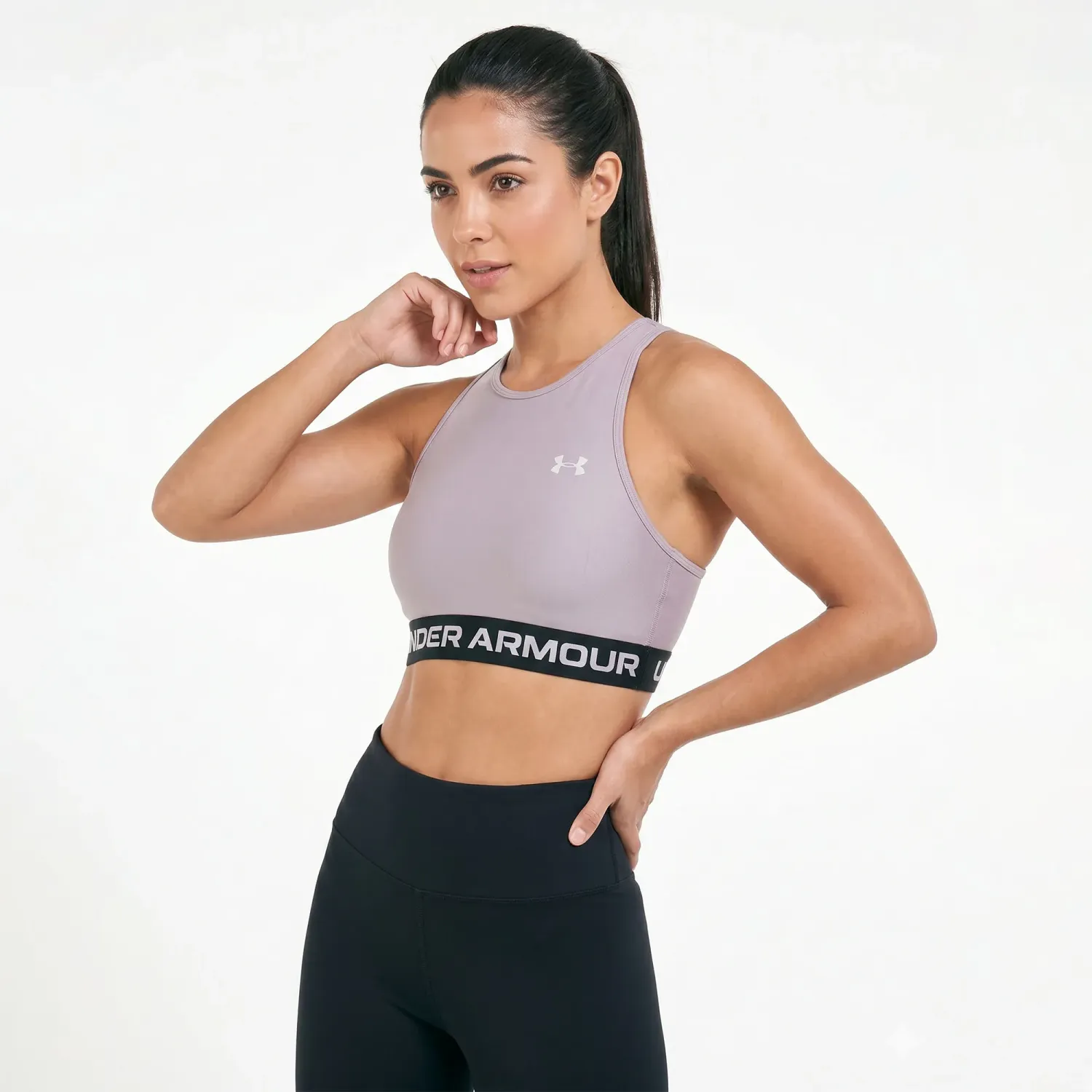 Under Armour Bividi Under Armour Training Mujer Heatgear Crop Tank color gris | Platanitos