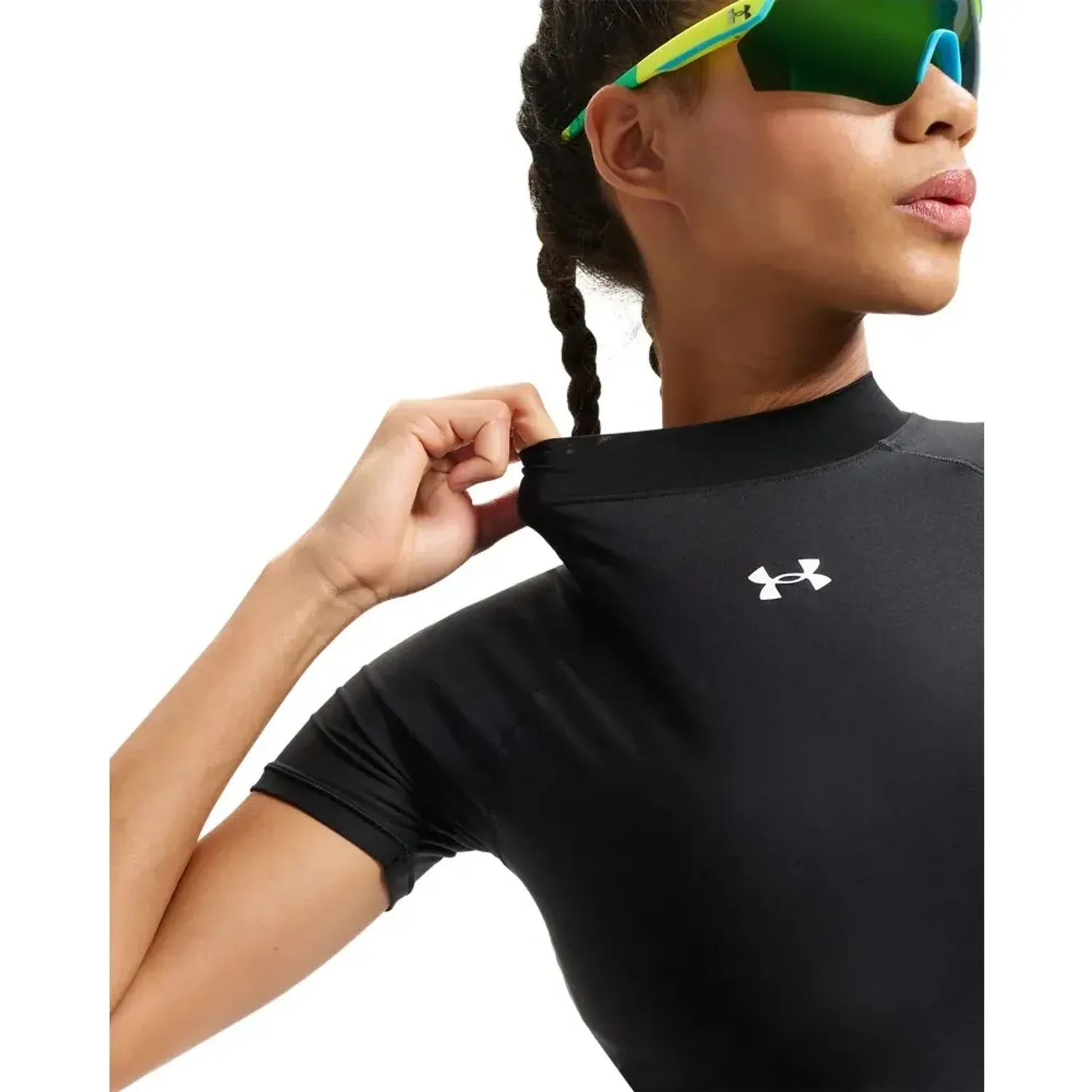 Under Armour Polo Under Armour Training Mujer Heatgear Crop Top Mock color negro | Platanitos