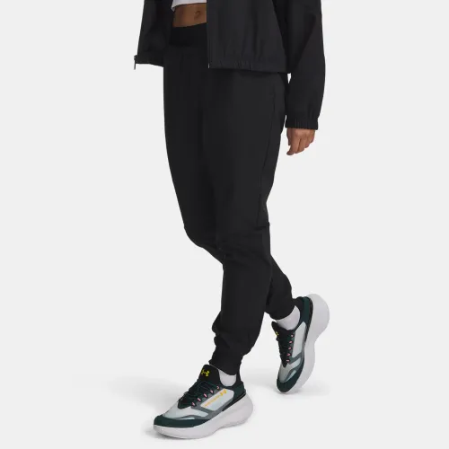 Pantalon Under Armour Deportivo Mujer  Rival Hi Rise Woven Pant color negro | Platanitos