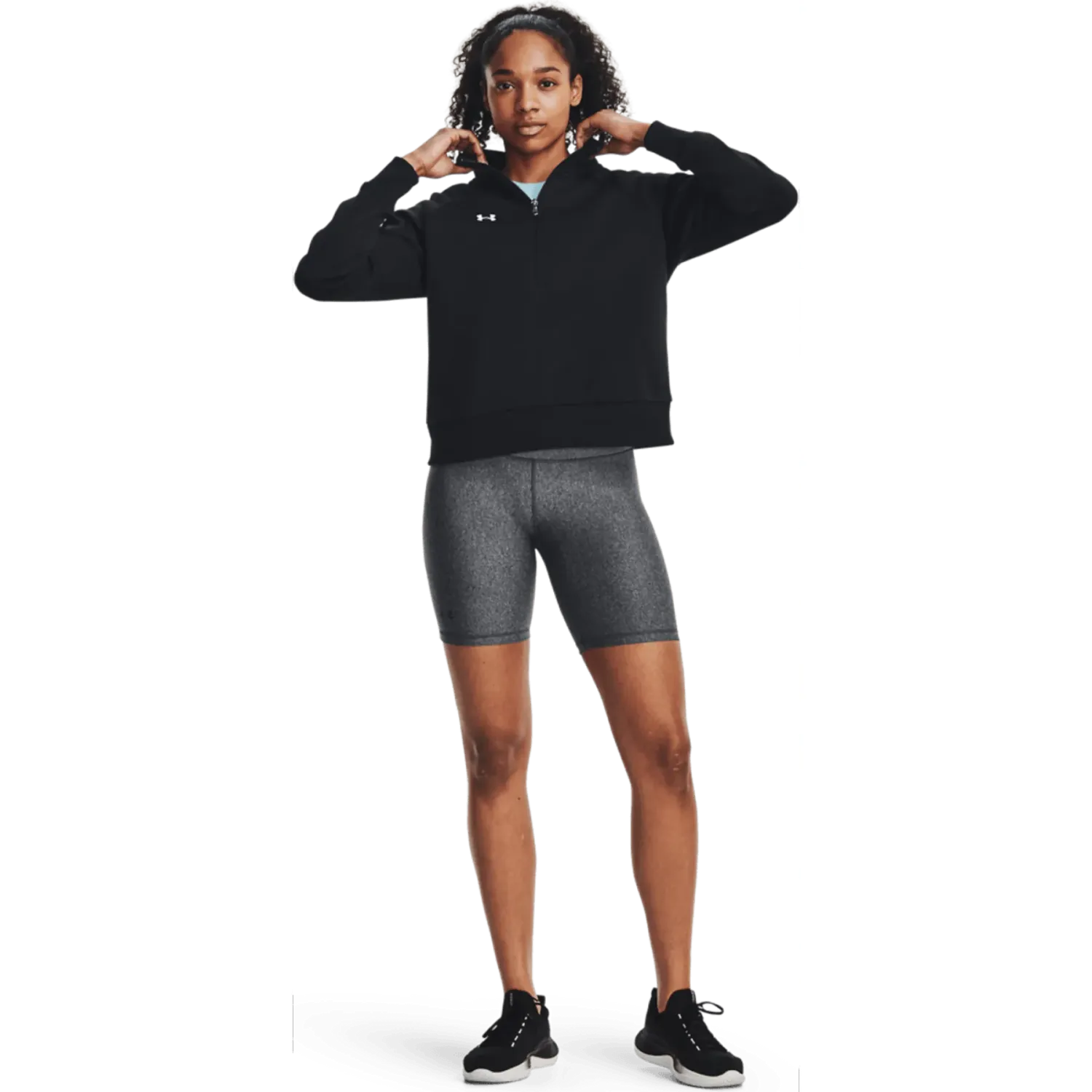 Casaca Under Armour Urbana Mujer  Rival Fleece Hz color negro | Platanitos