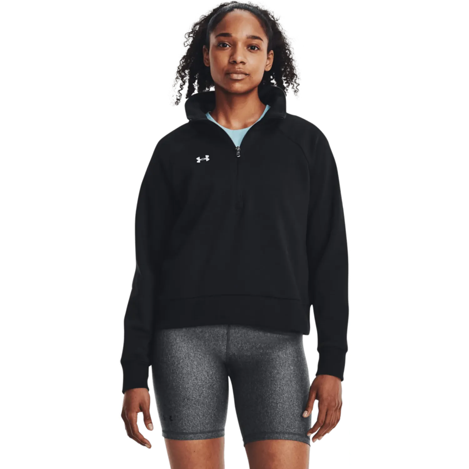 Casaca Under Armour Urbana Mujer  Rival Fleece Hz color negro | Platanitos