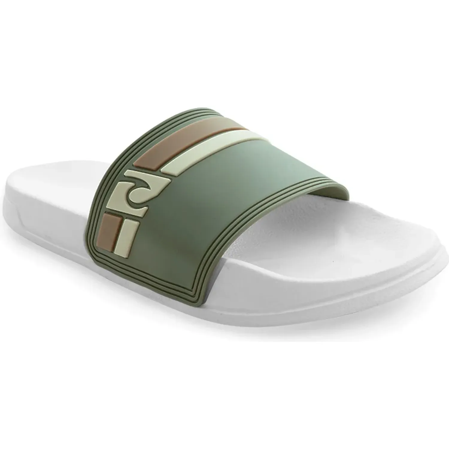 Sandalias Beach De Goma Hombre Capellada Brasil color blanco | Platanitos