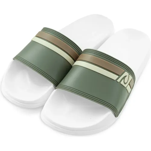 Sandalias Beach De Goma Hombre Capellada Brasil color blanco | Platanitos