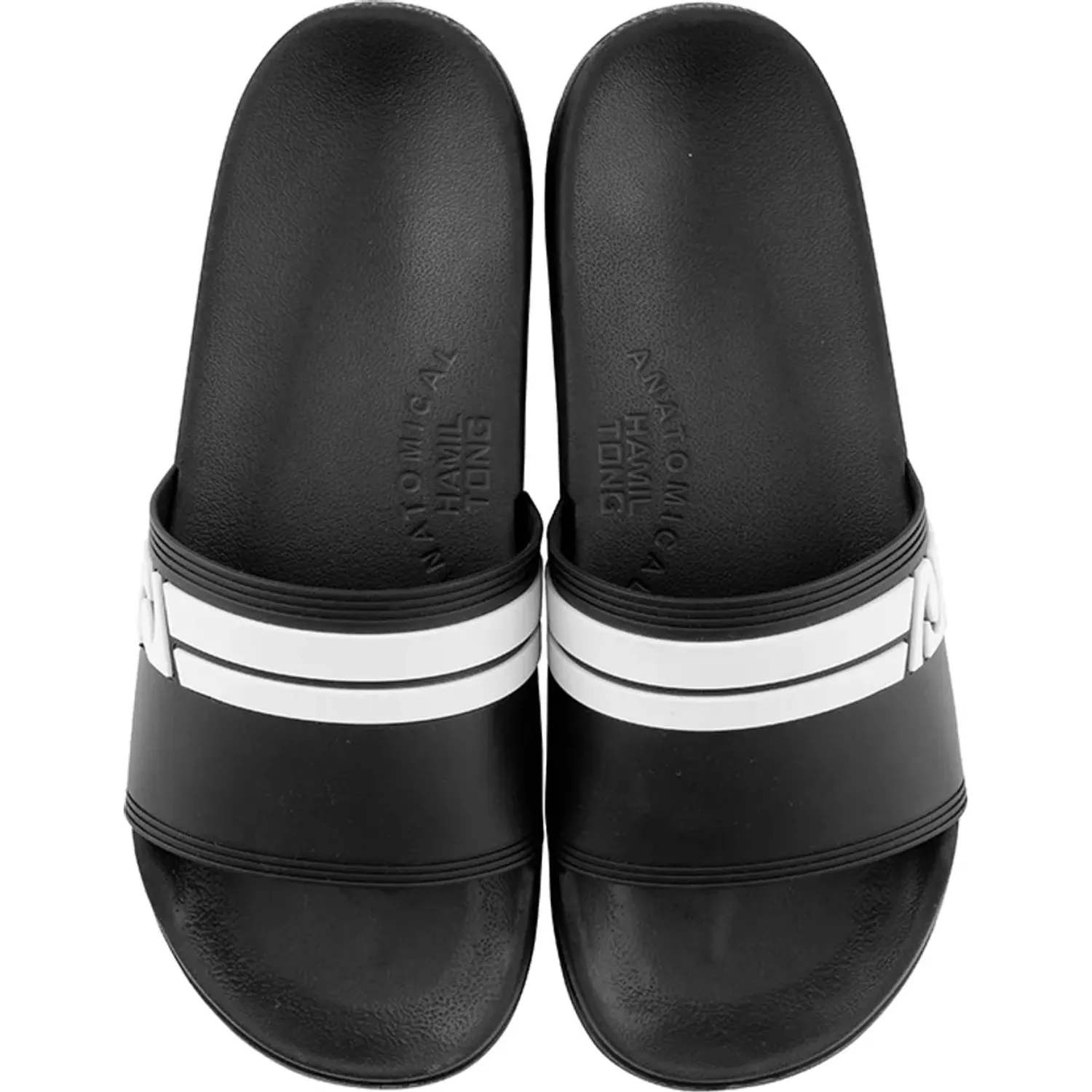 Sandalias Beach De Goma Hombre Capellada Brasil color negro | Platanitos