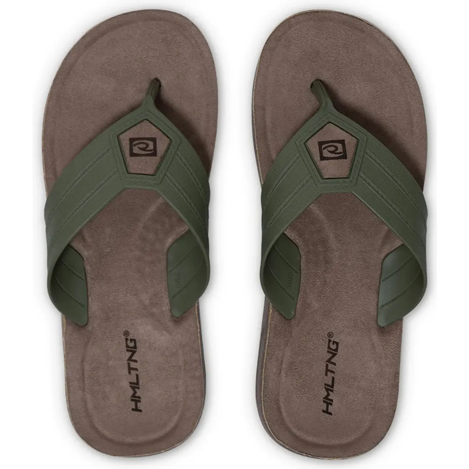 Sandalias Beach Playeras Hombre Liam color verde militar | Platanitos