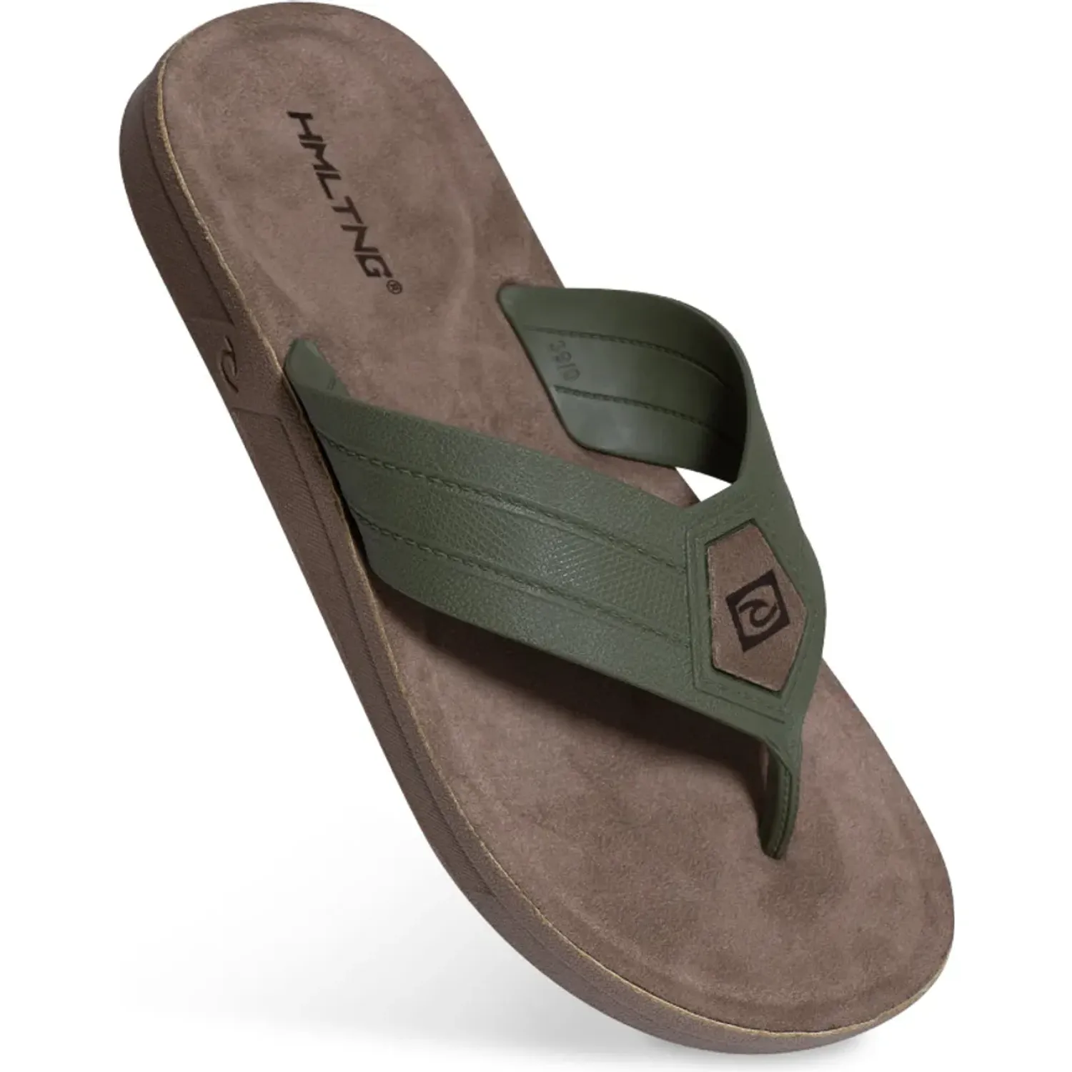 Sandalias Beach Playeras Hombre Liam color verde militar | Platanitos