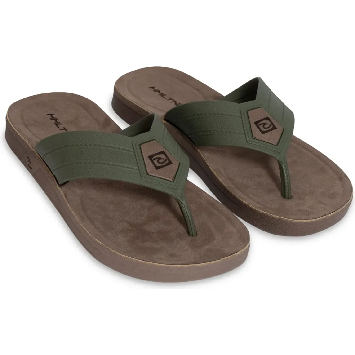 Sandalias Beach Playeras Hombre Liam color verde militar | Platanitos