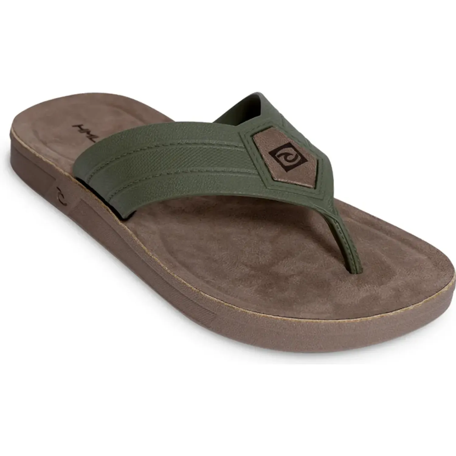 Sandalias Beach Playeras Hombre Liam color verde militar | Platanitos