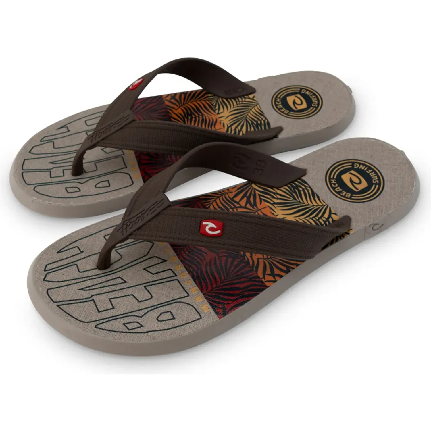 Sandalias Beach Playeras Hombre Makani color nude | Platanitos
