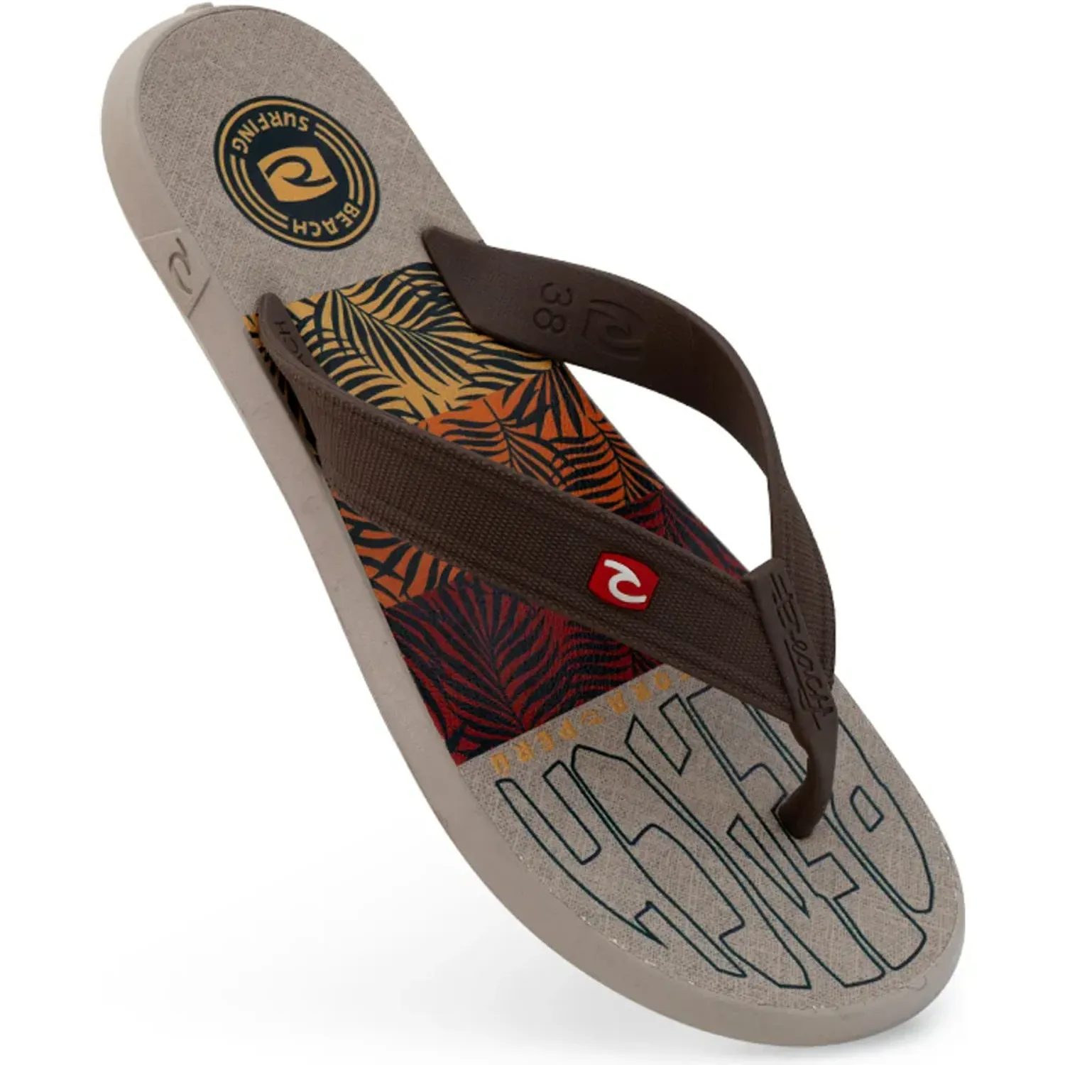 Sandalias Beach Playeras Hombre Makani color nude | Platanitos