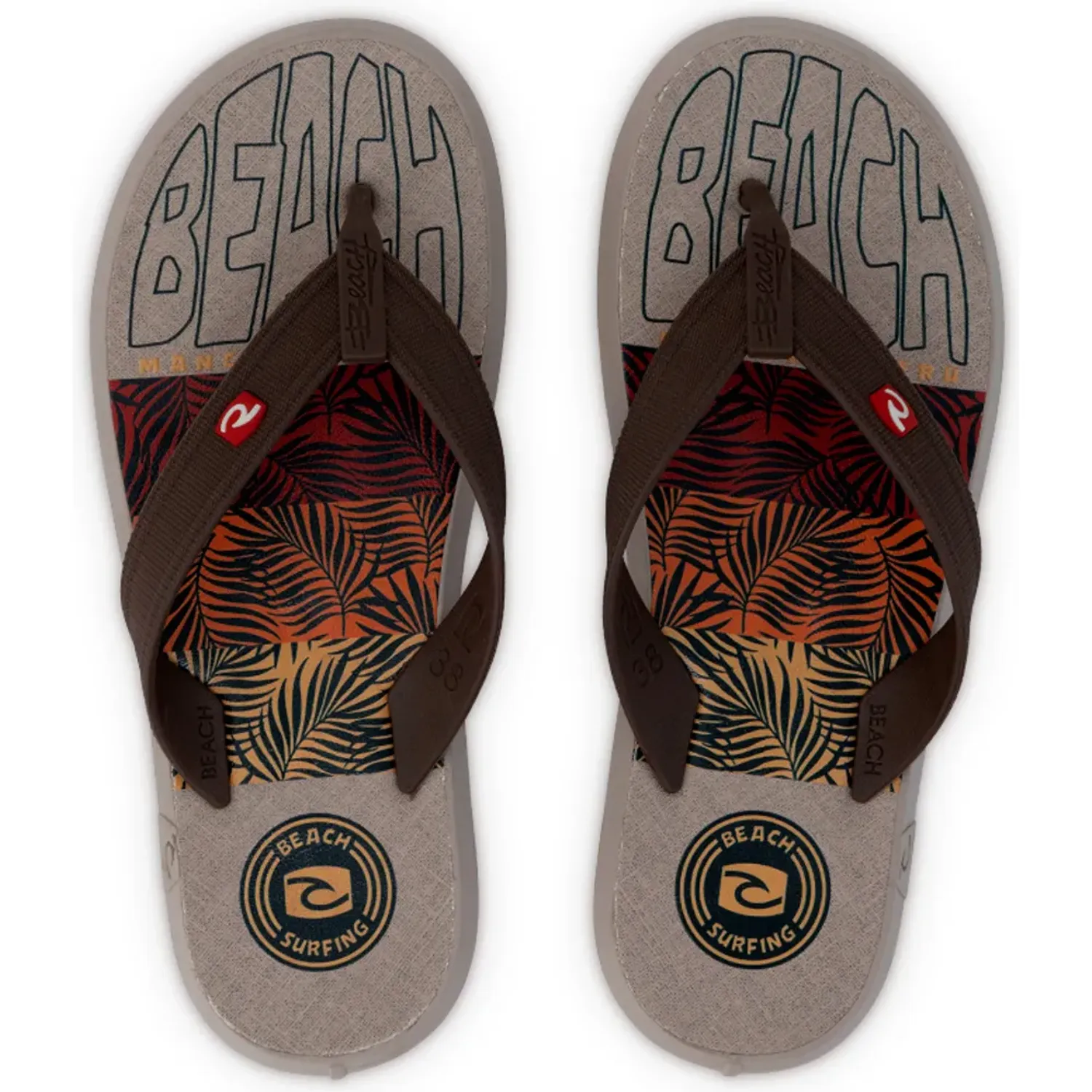Sandalias Beach Playeras Hombre Makani color nude | Platanitos
