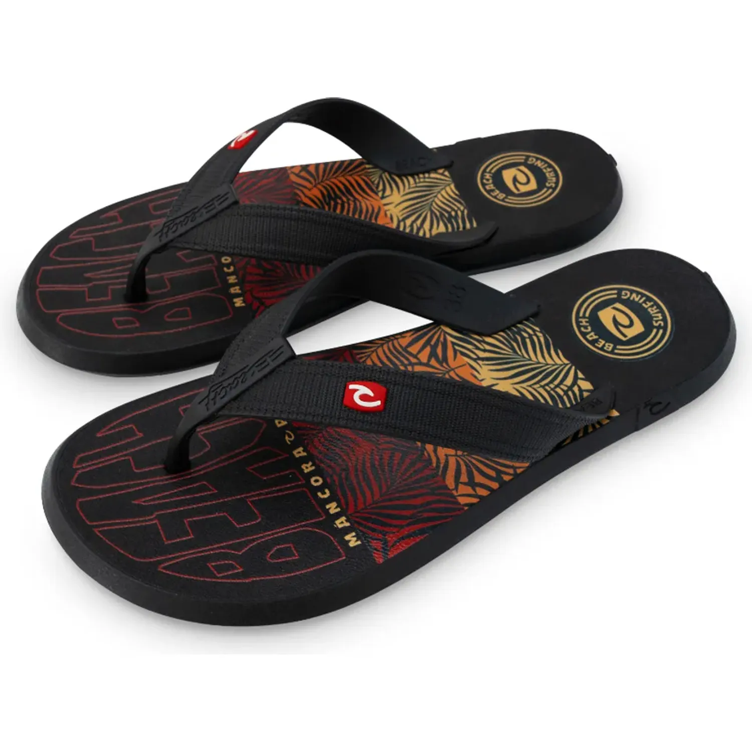 Sandalias Beach Playeras Hombre Makani color negro | Platanitos