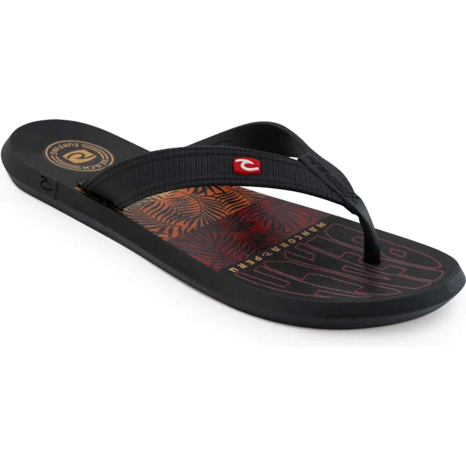 Sandalias Beach Playeras Hombre Makani color negro | Platanitos