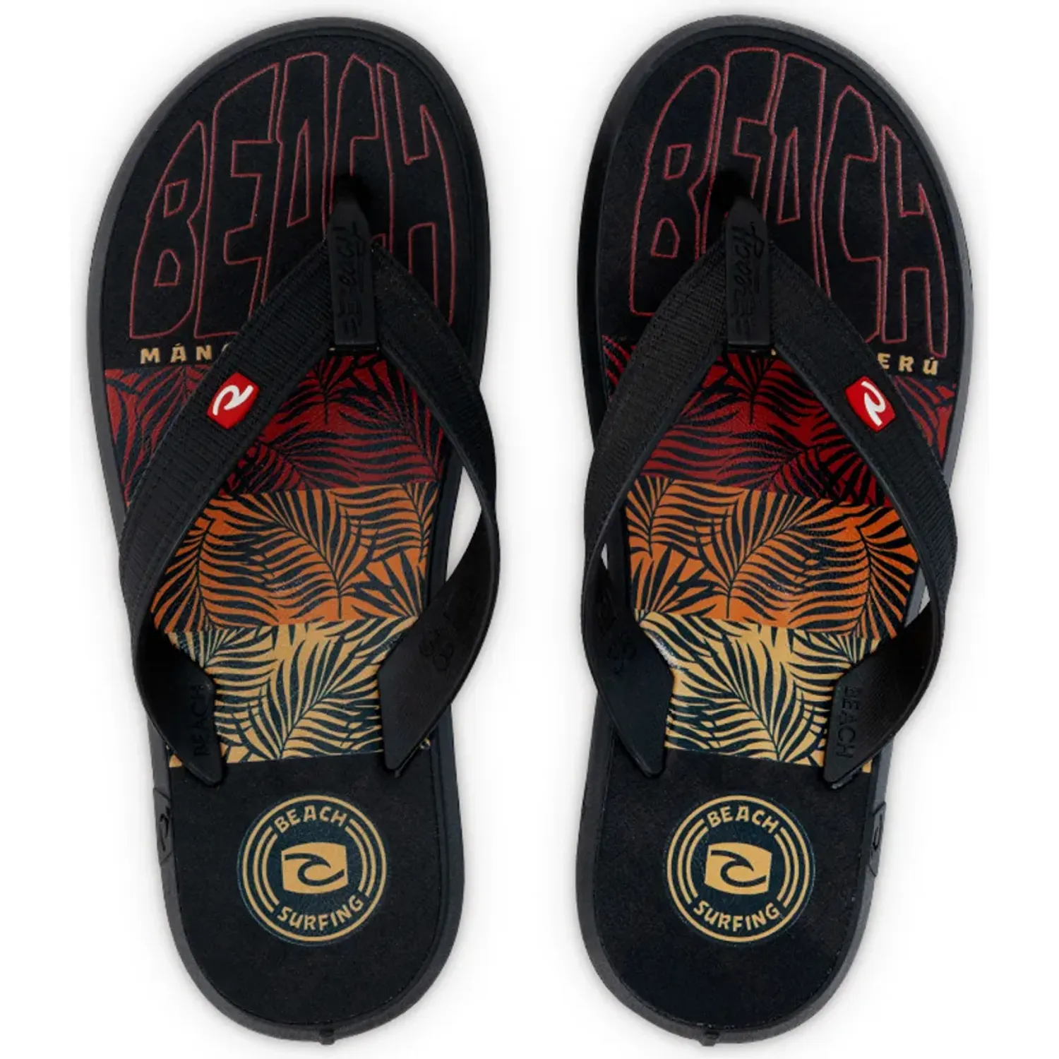 Sandalias Beach Playeras Hombre Makani color negro | Platanitos