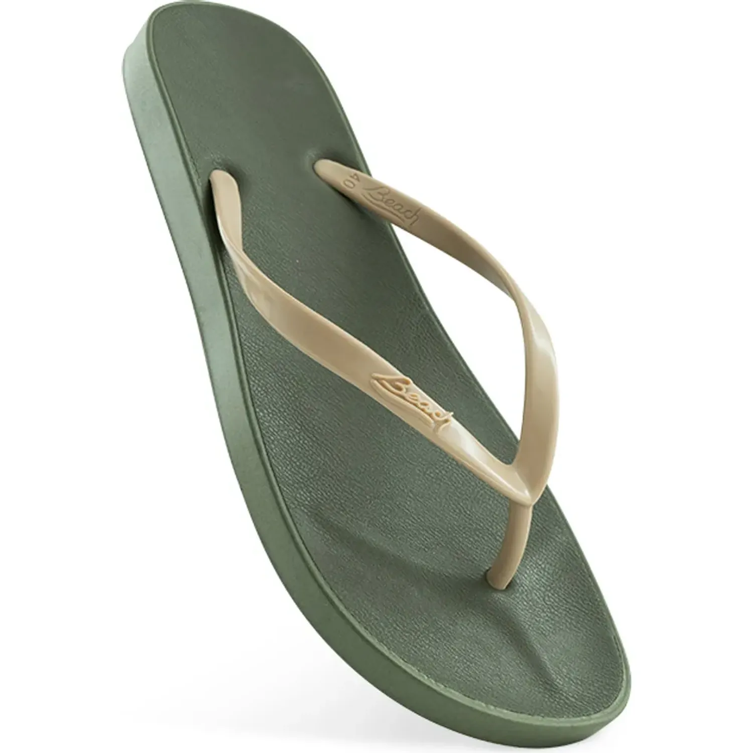 Sandalias Beach Playeras Mujer Anatomica color verde hoja | Platanitos