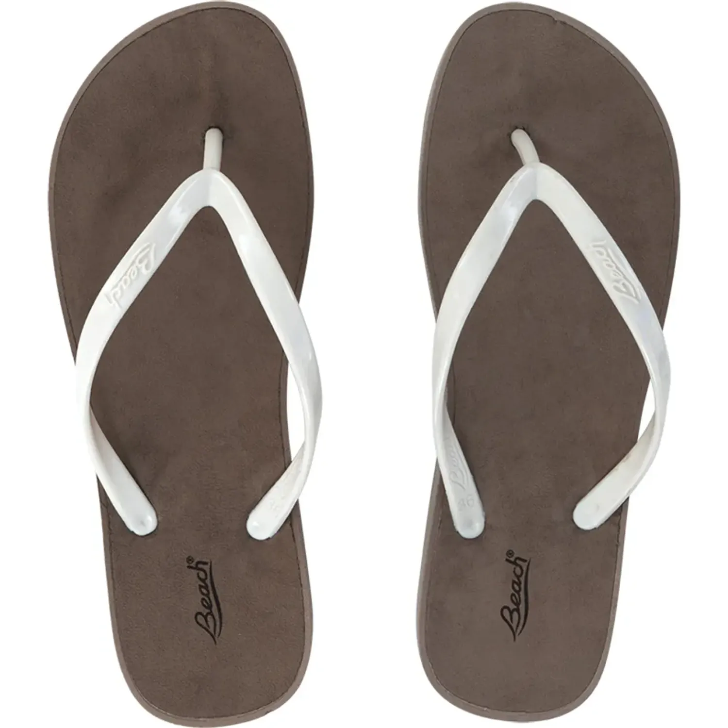 Sandalias Beach Playeras Mujer Aura color blanco perlado | Platanitos