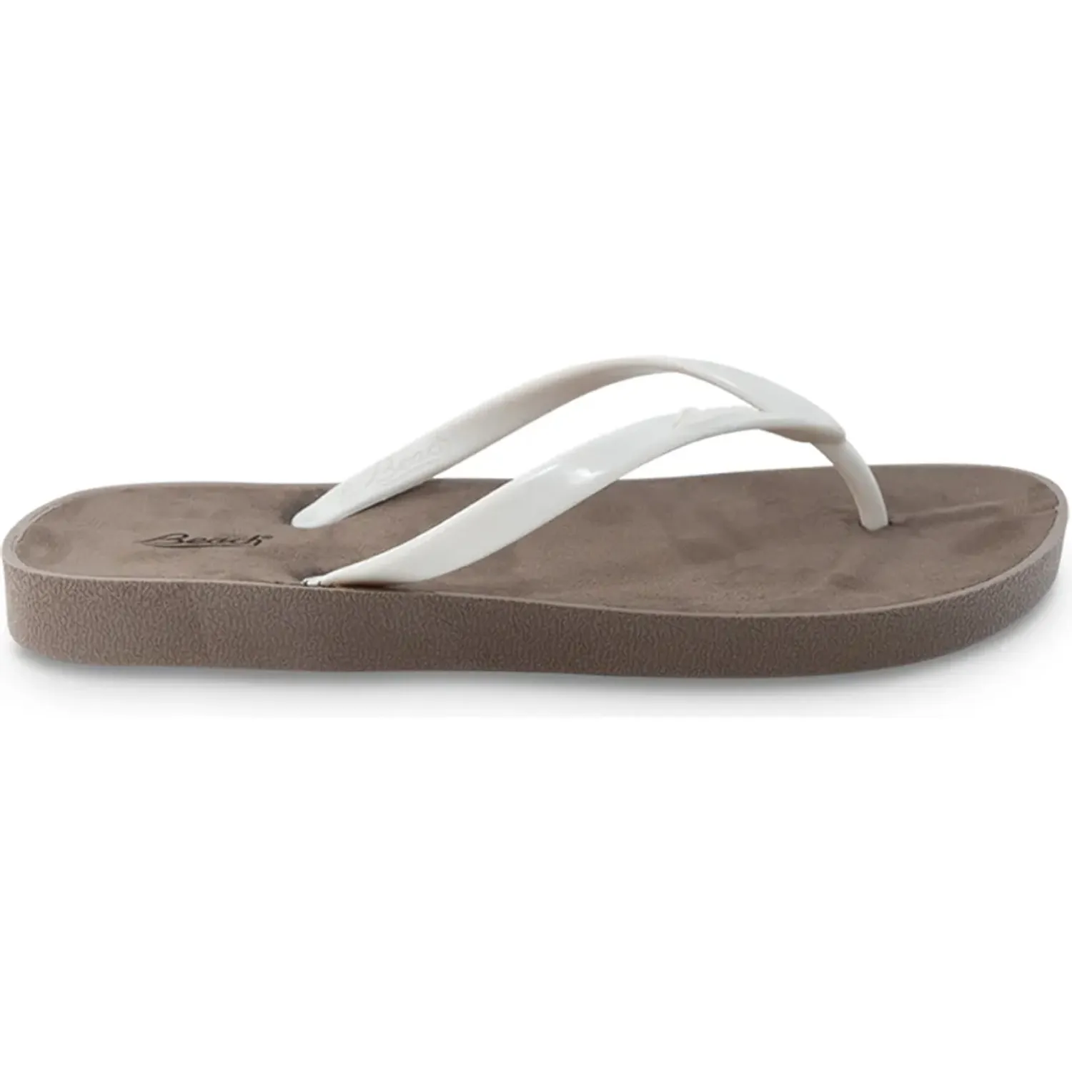 Sandalias Beach Playeras Mujer Aura color blanco perlado | Platanitos