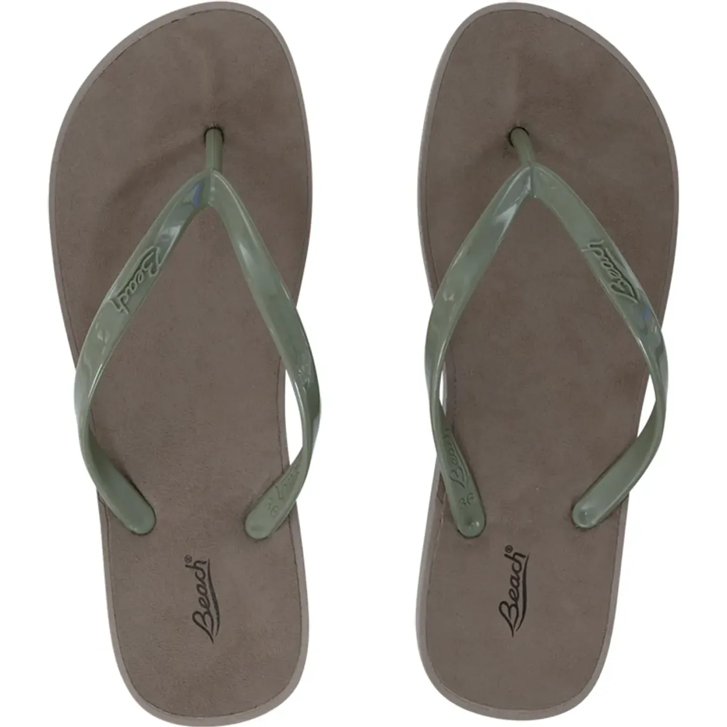 Sandalias Beach Playeras Mujer Aura color verde hoja | Platanitos