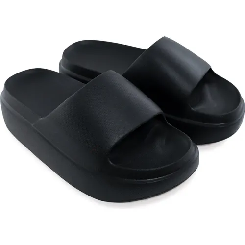 Sandalias Beach Mujer De Goma Eva Minerva color negro | Platanitos