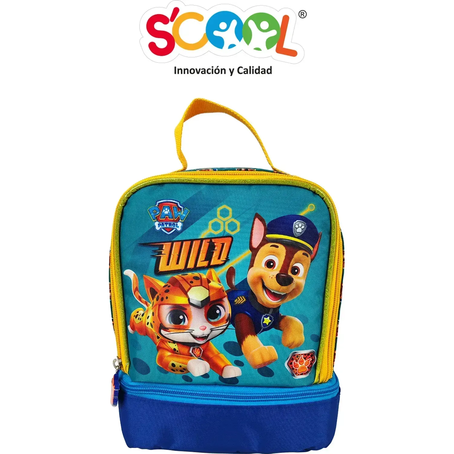 Lonchera Scool Escolar Niño 2 Niveles Magic Paw Patrol color azul | Platanitos