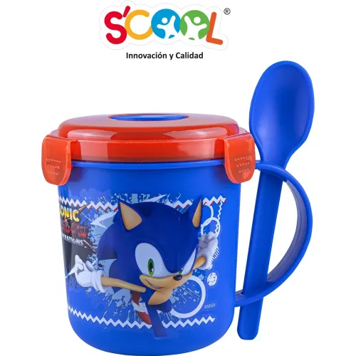 Scool Azul Vaso Snack Pp Con Cuchara 500ml Sonic