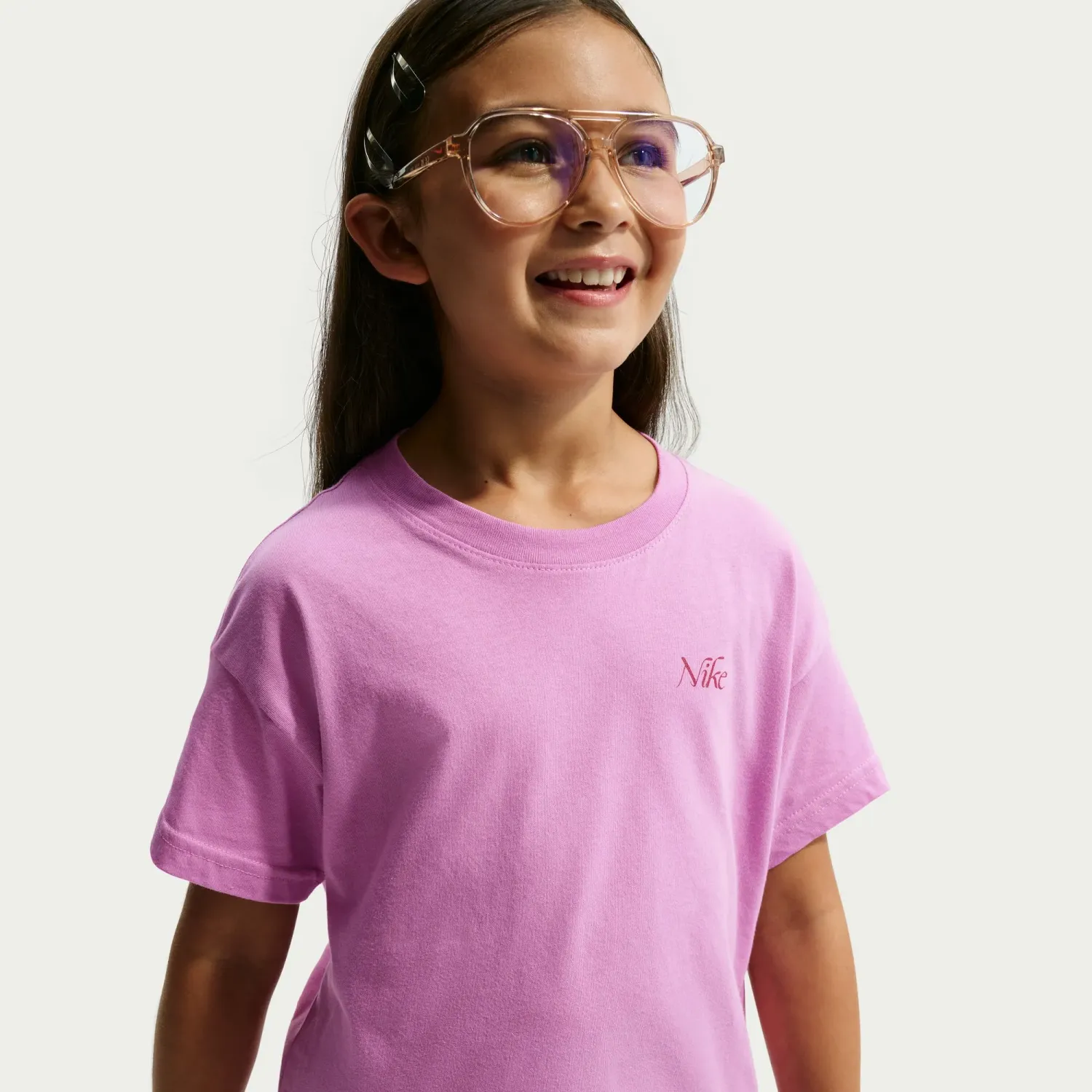 Camiseta Nike Deportivo Juvenil G Nsw Tee Oc Boxy Flower color magenta | Platanitos