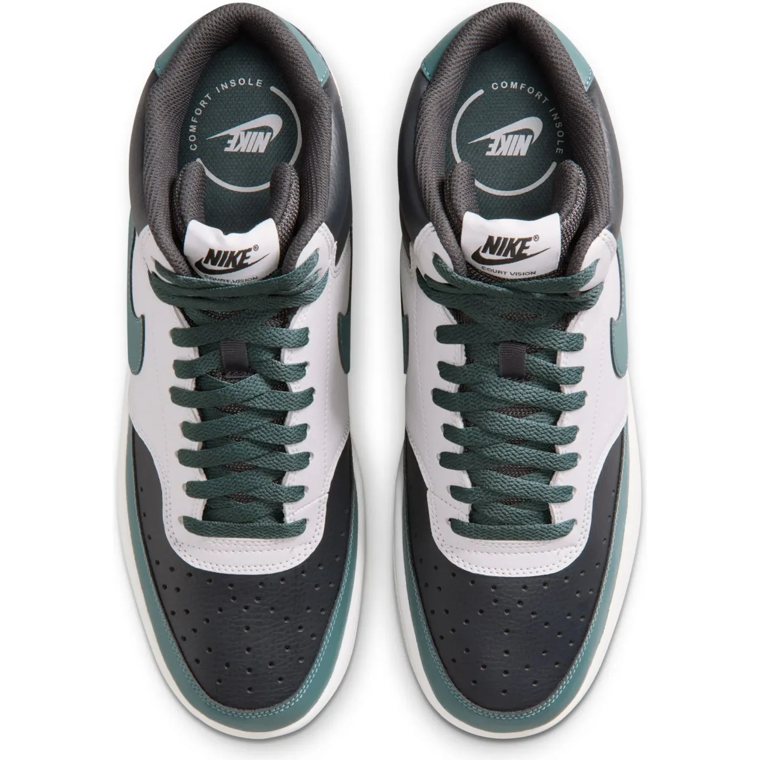 Zapatillas Nike Urbanas Hombre Court Vision Mid color blanco / gris | Platanitos