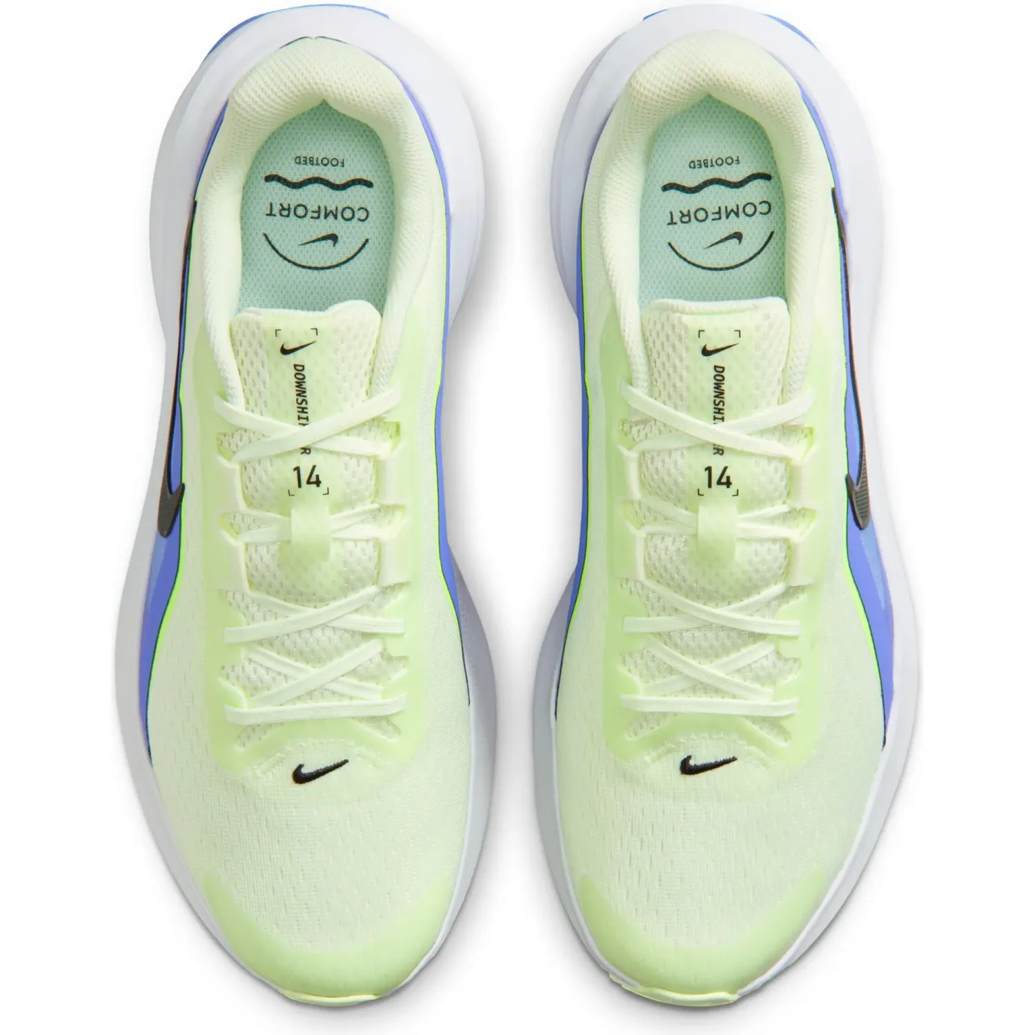 Zapatillas Nike Running Hombre Downshifter 14 color neon / azul | Platanitos