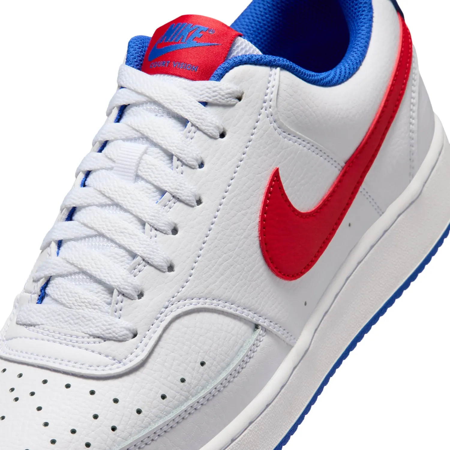 Zapatillas Nike Urbanas Hombre Court Vision Lo color blanco / rojo | Platanitos