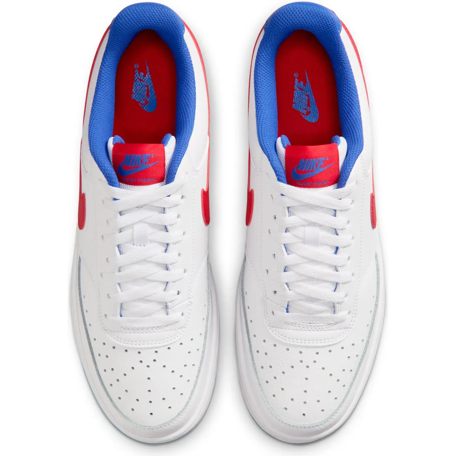 Zapatillas Nike Urbanas Hombre Court Vision Lo color blanco / rojo | Platanitos