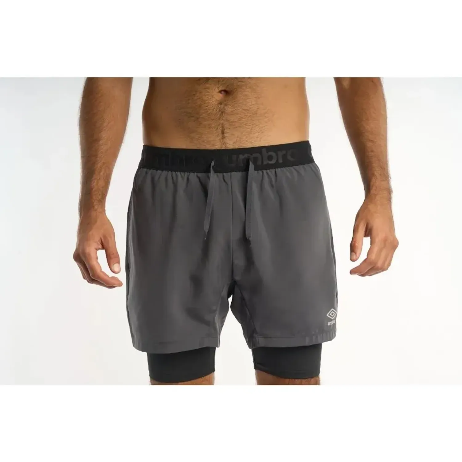 Short Umbro Deportivo Hombre Hybrid Short color plomo | Platanitos