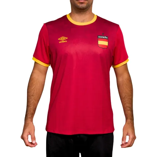 Camiseta Umbro Deportiva Hombre Futbol Tournament Jersey Ss Mens - España color rojo | Platanitos