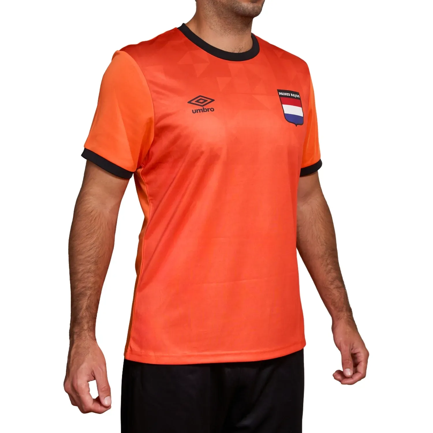Camiseta Umbro Deportiva Hombre Futbol Tournament Jersey Ss Mens - Holanda color naranja / verde | Platanitos