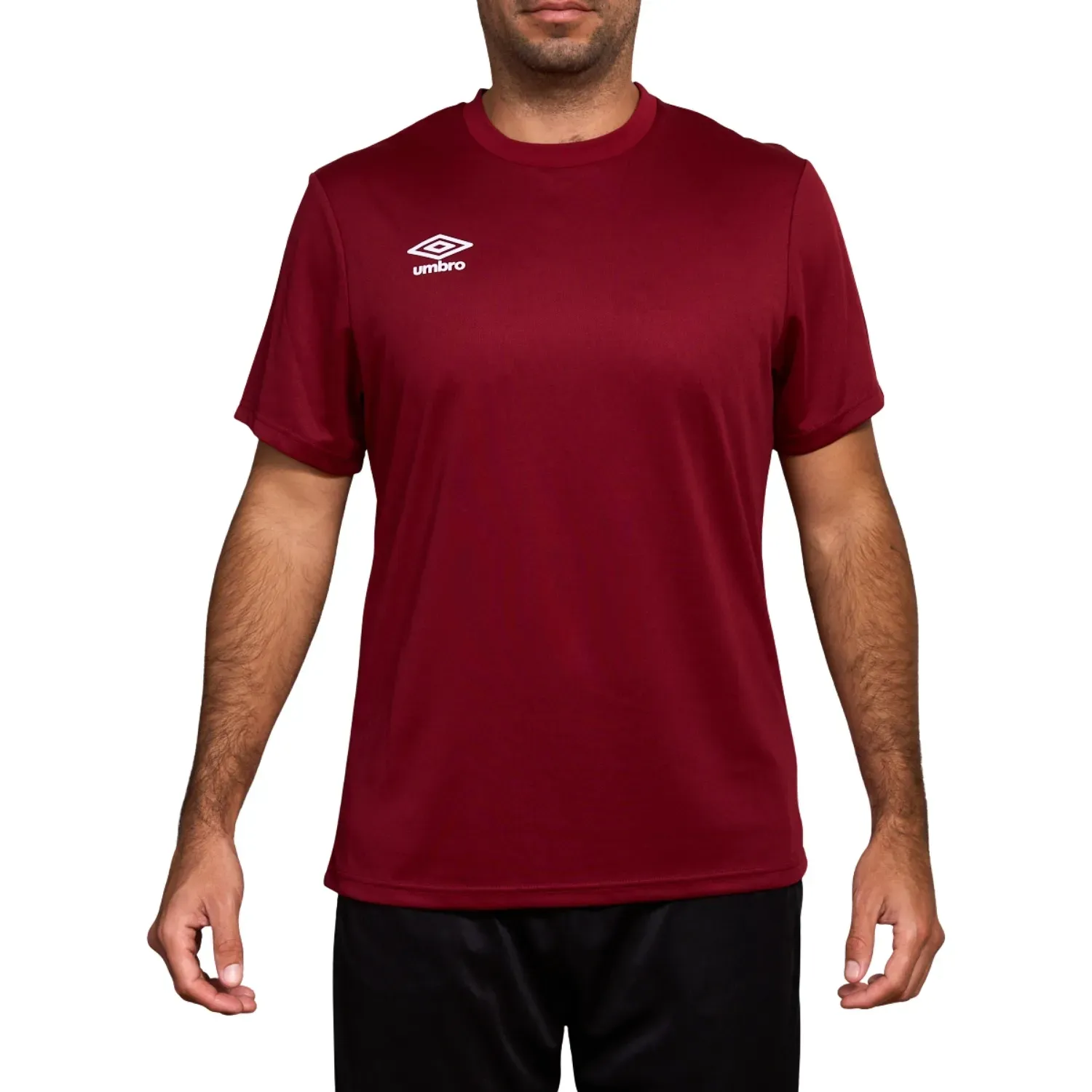 Camiseta Umbro Deportiva Hombre Futbol Team Jersey Ss color vino / gris | Platanitos