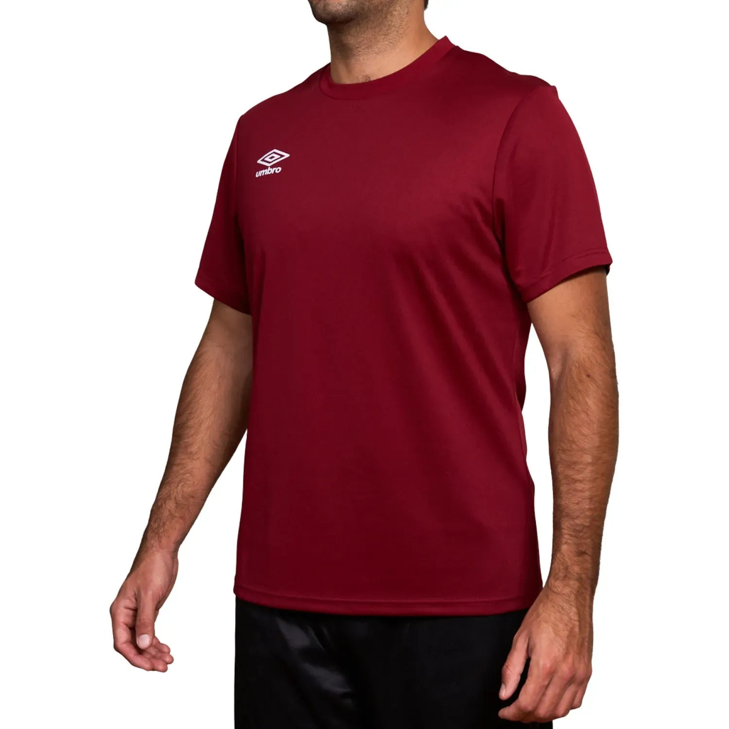 Camiseta Umbro Deportiva Hombre Futbol Team Jersey Ss color vino / gris | Platanitos