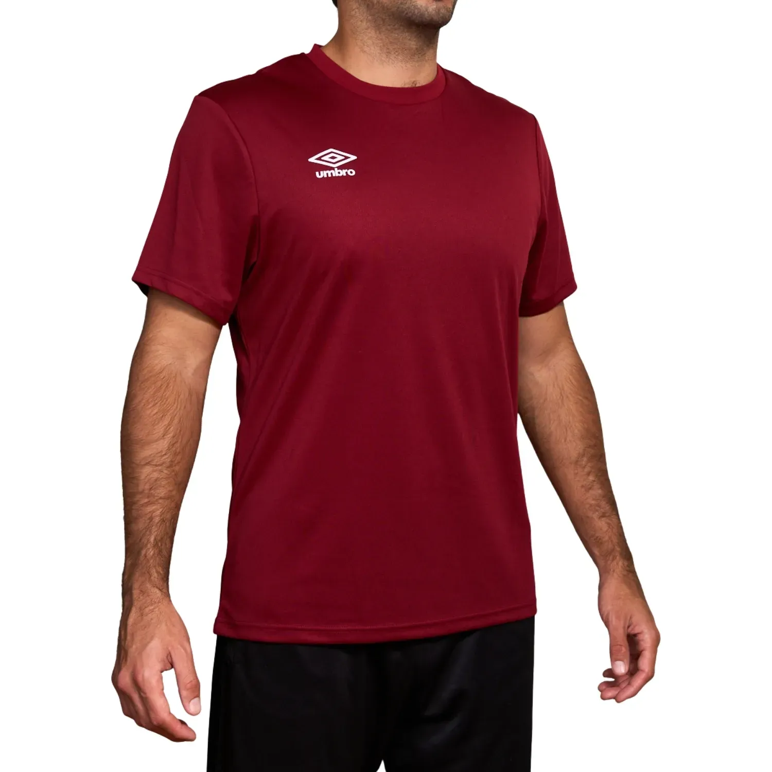 Camiseta Umbro Deportiva Hombre Futbol Team Jersey Ss color vino / gris | Platanitos