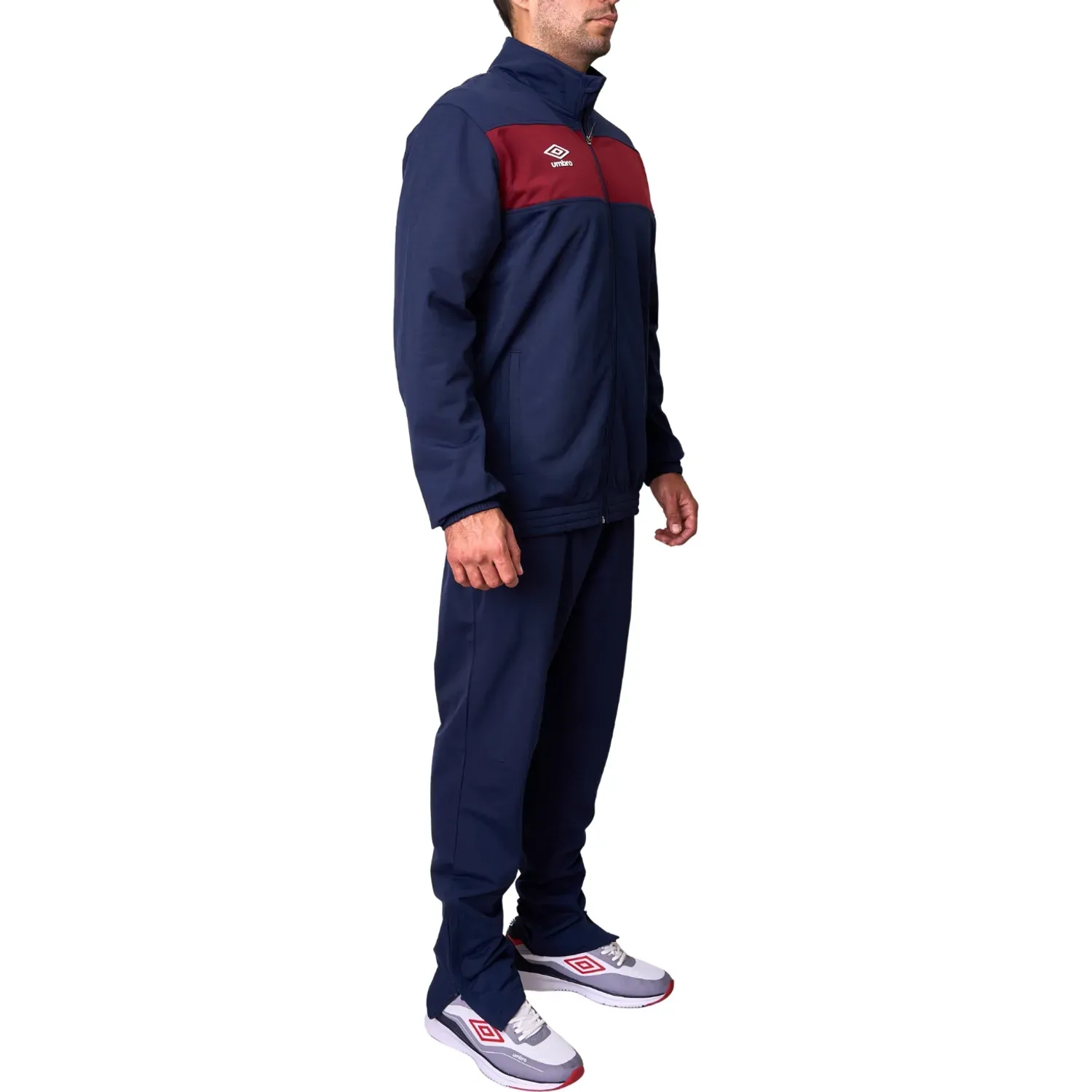 Conjunto Umbro Deportivo Hombre Knit Tracksuit color azul / vino | Platanitos