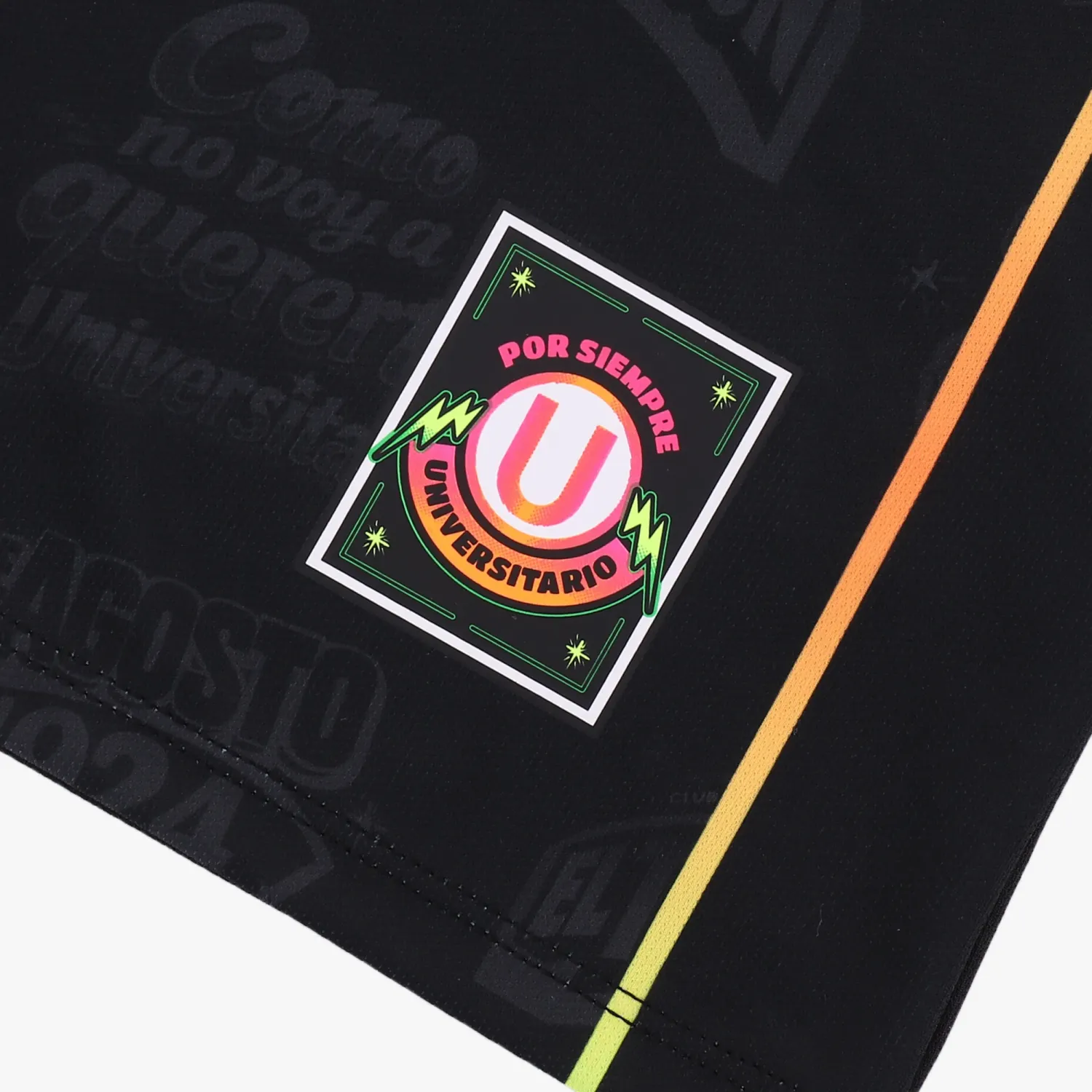 Camiseta Universitario Futbol Hombre Universitario color negro | Platanitos